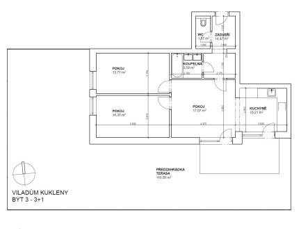 Pronájem bytu, 3+1, 68 m²