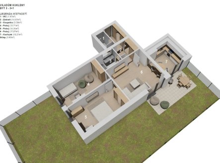 Pronájem bytu, 3+1, 68 m²
