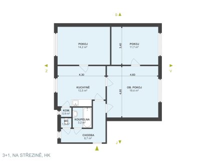 Prodej bytu, 3+1, 72 m²