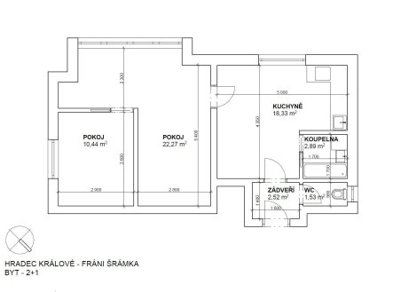 Prodej bytu, 1+1, 57 m²