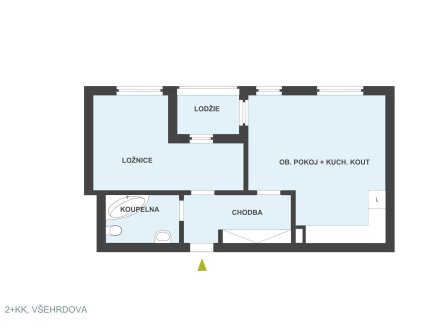 Prodej bytu, 2+kk, 53 m²