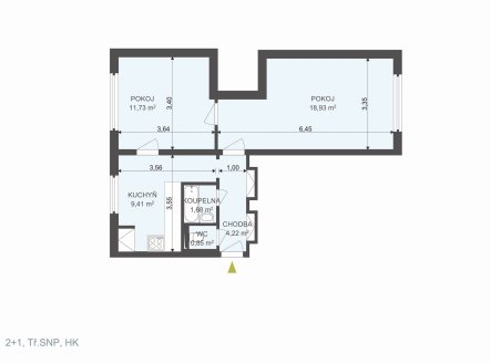 Prodej bytu, 2+1, 50 m²