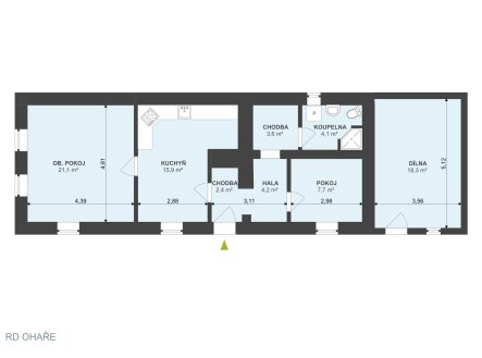 Prodej domu/vily, 77 m²
