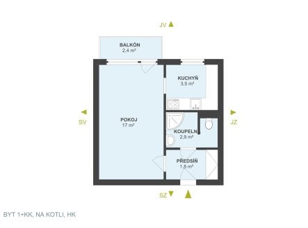 Prodej bytu, 1+kk, 29 m²