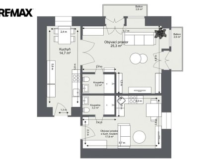 Prodej bytu, 3+kk, 70 m²