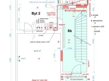 Pronájem bytu, 2+kk, 42 m²