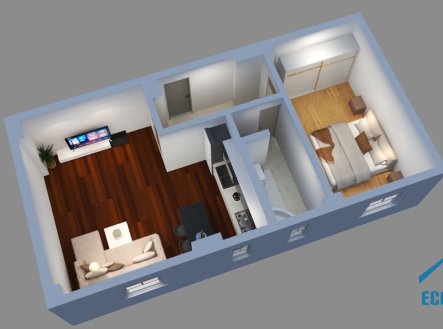 Prodej bytu, 2+kk, 55 m²