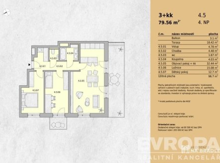 Prodej bytu, 3+kk, 80 m²