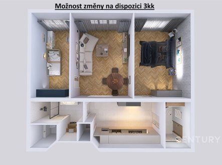 Prodej bytu, 3+kk, 65 m²