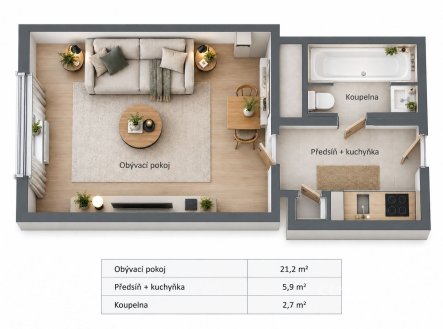 Prodej bytu, 1+kk, 30 m²