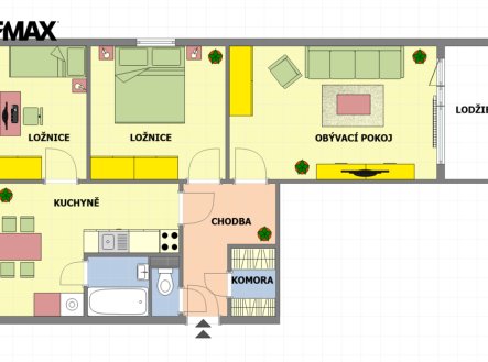 Pronájem bytu, 3+1, 62 m²