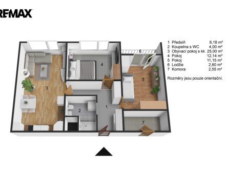 Prodej bytu, 3+kk, 65 m²