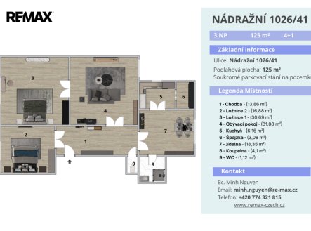 Prodej bytu, 4+1, 125 m²