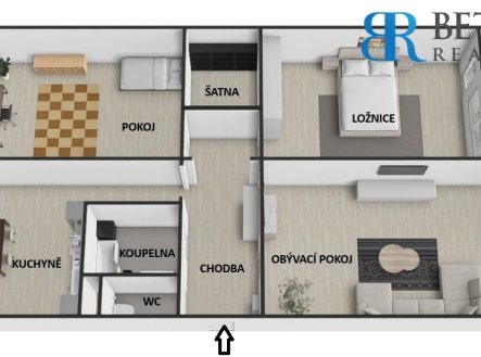 Prodej bytu, 3+1, 77 m²
