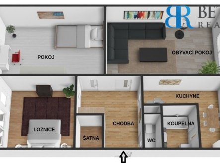 Prodej bytu, 3+1, 73 m²
