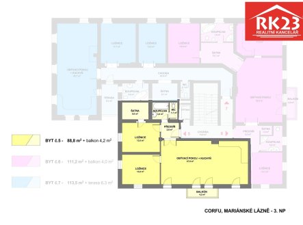 Prodej bytu, 3+kk, 89 m²