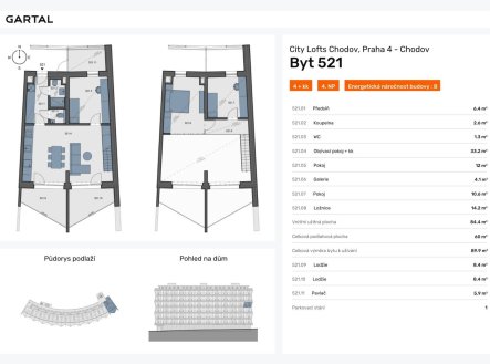 Prodej bytu, 4+kk, 90 m²
