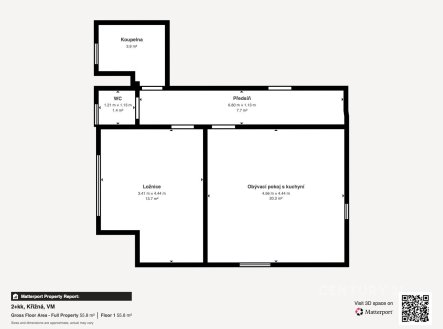 . | Pronájem bytu, 2+kk, 46 m²