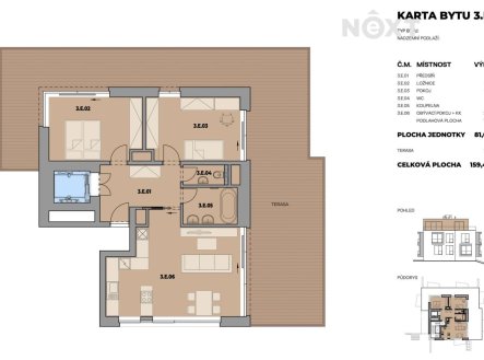 Prodej bytu, 3+kk, 159 m²