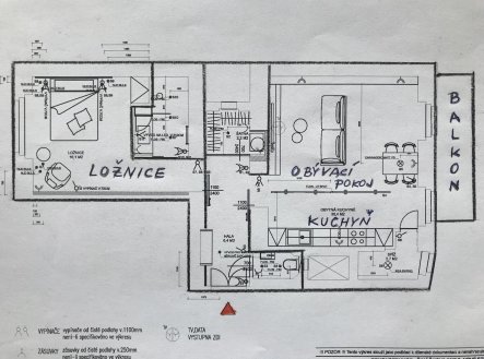 Pronájem bytu, 2+kk, 74 m²