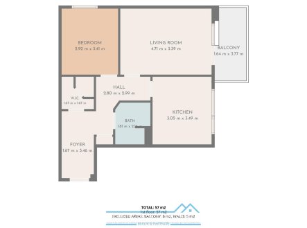 Prodej bytu, 2+1, 56 m²
