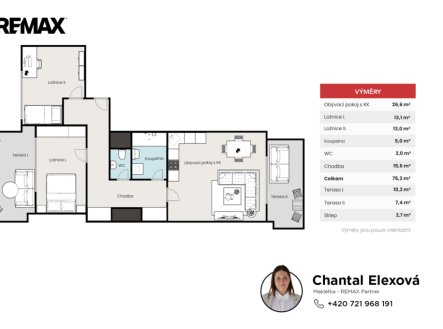 Prodej bytu, 3+kk, 75 m²