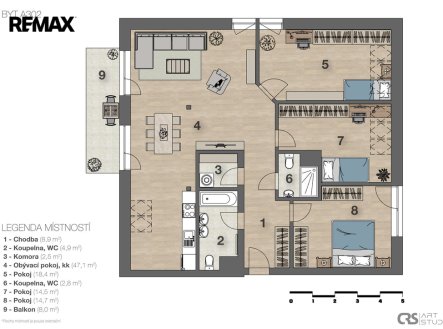 Prodej bytu, 4+kk, 139 m²