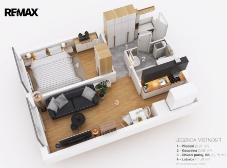 Prodej bytu, 2+kk, 42 m²