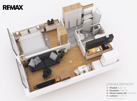 Prodej bytu, 2+kk, 42 m²