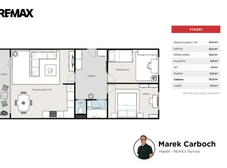 Prodej bytu, 3+kk, 78 m²