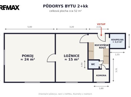 Prodej bytu, 2+kk, 52 m²