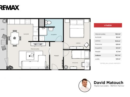 Prodej bytu, 3+kk, 59 m²