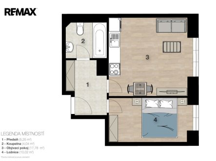 Prodej bytu, 2+kk, 35 m²