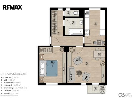 Prodej bytu, 2+1, 80 m²