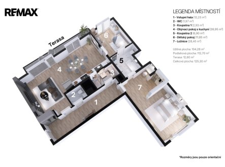 Prodej bytu, 3+kk, 125 m²