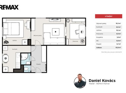 Prodej bytu, 3+1, 54 m²