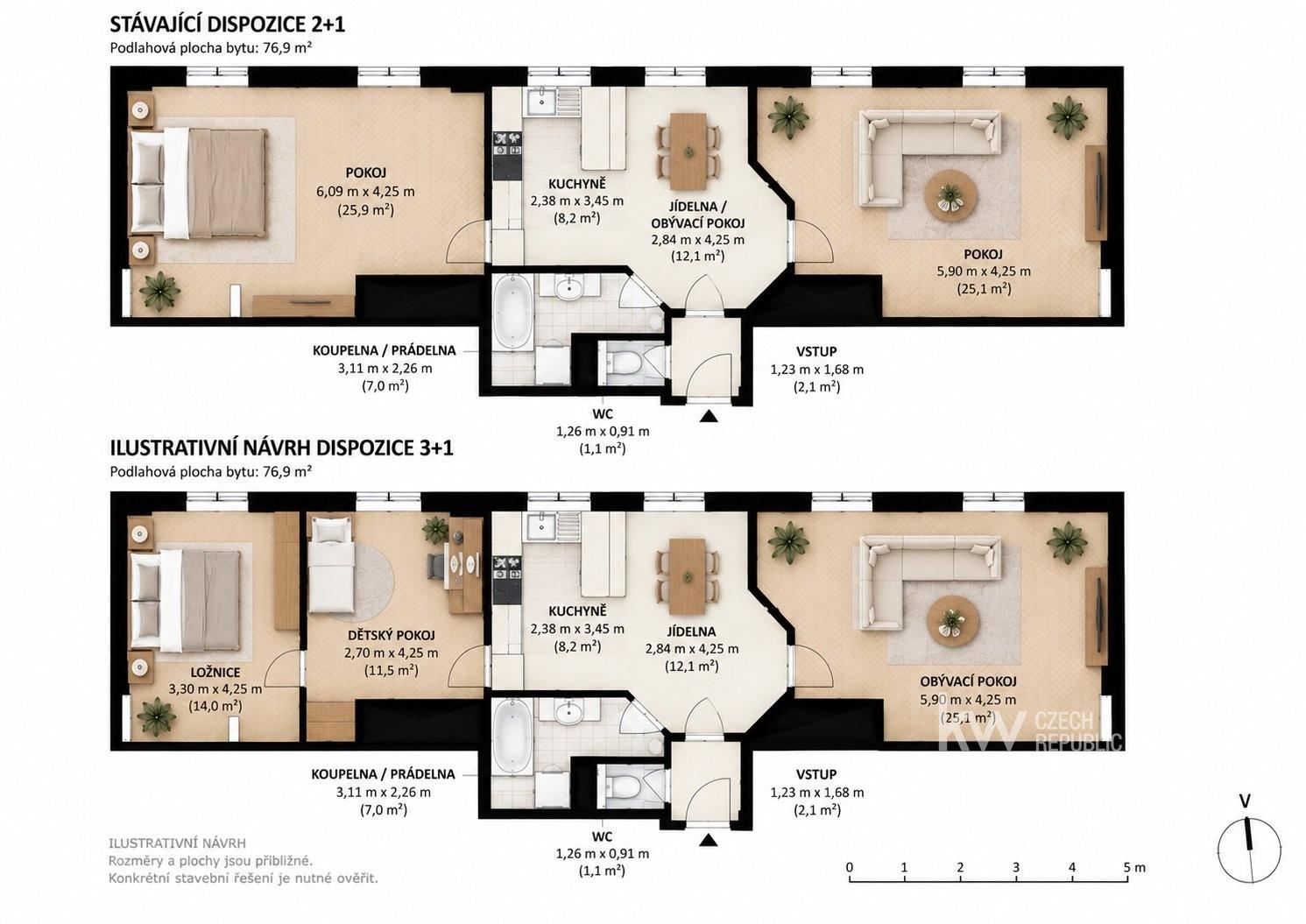 Prodej 2+1 77 m²