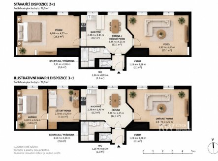 Prodej bytu, 2+1, 77 m² obrázek