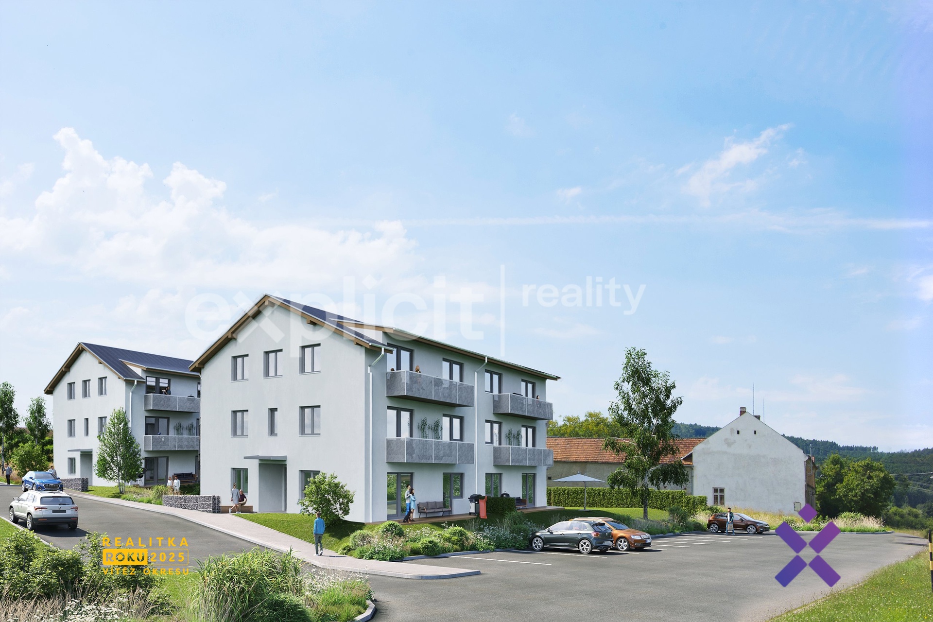 Filip Hladiš realitní makléř Prodej novostaveb bytů 2+kk 56 m² - 64 m², terasa 8 m² - 16 m², Fryšták