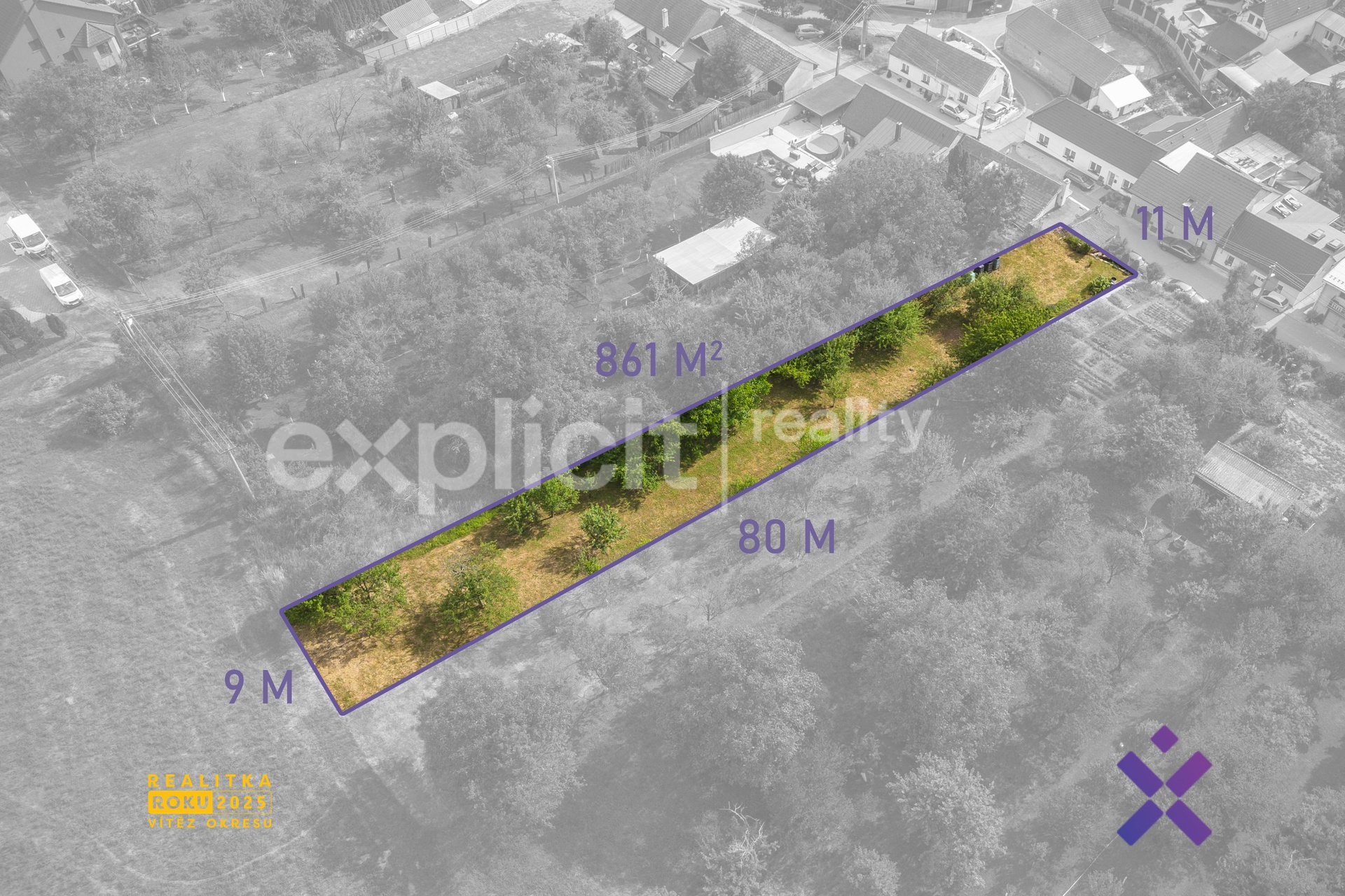 Filip Hladiš - realitní makléř - Prodej stavebního pozemku 861 m², Újezdec
