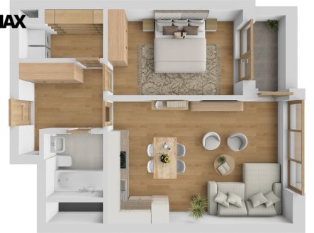 Pronájem bytu, 2+kk, 61 m²