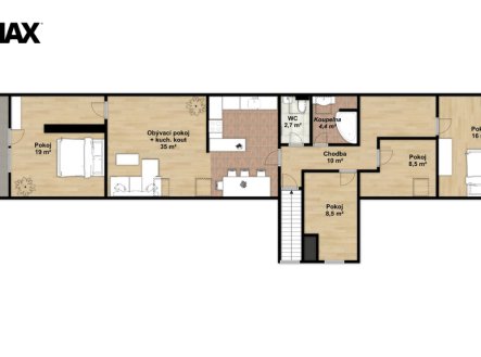 Pronájem bytu, 4+kk, 110 m²