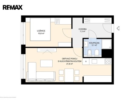 Prodej bytu, 2+kk, 43 m²