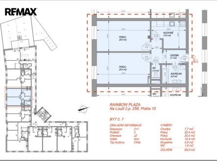 Pronájem bytu, 2+1, 65 m²