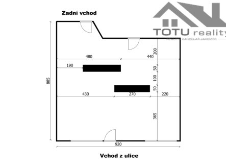 Pronájem obchodní prostory, 75 m²