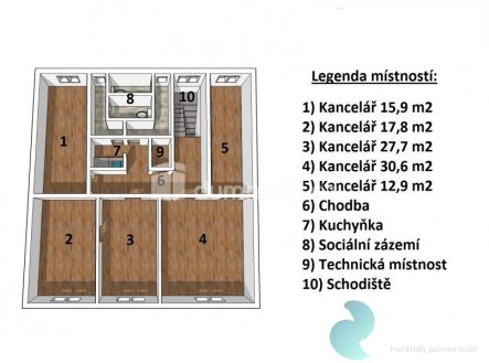 Pronájem kanceláře, 130 m²