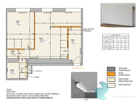 Pronájem bytu, 2+kk, 56 m²