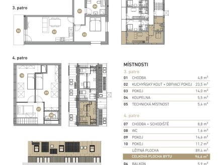 Prodej bytu, 4+kk, 102 m²