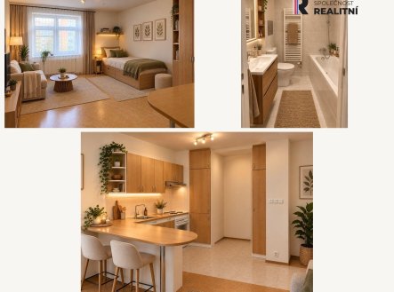 Pronájem bytu, 1+kk, 34 m²
