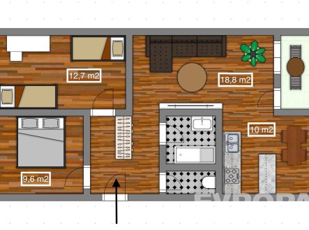 Prodej bytu, 3+1, 66 m²